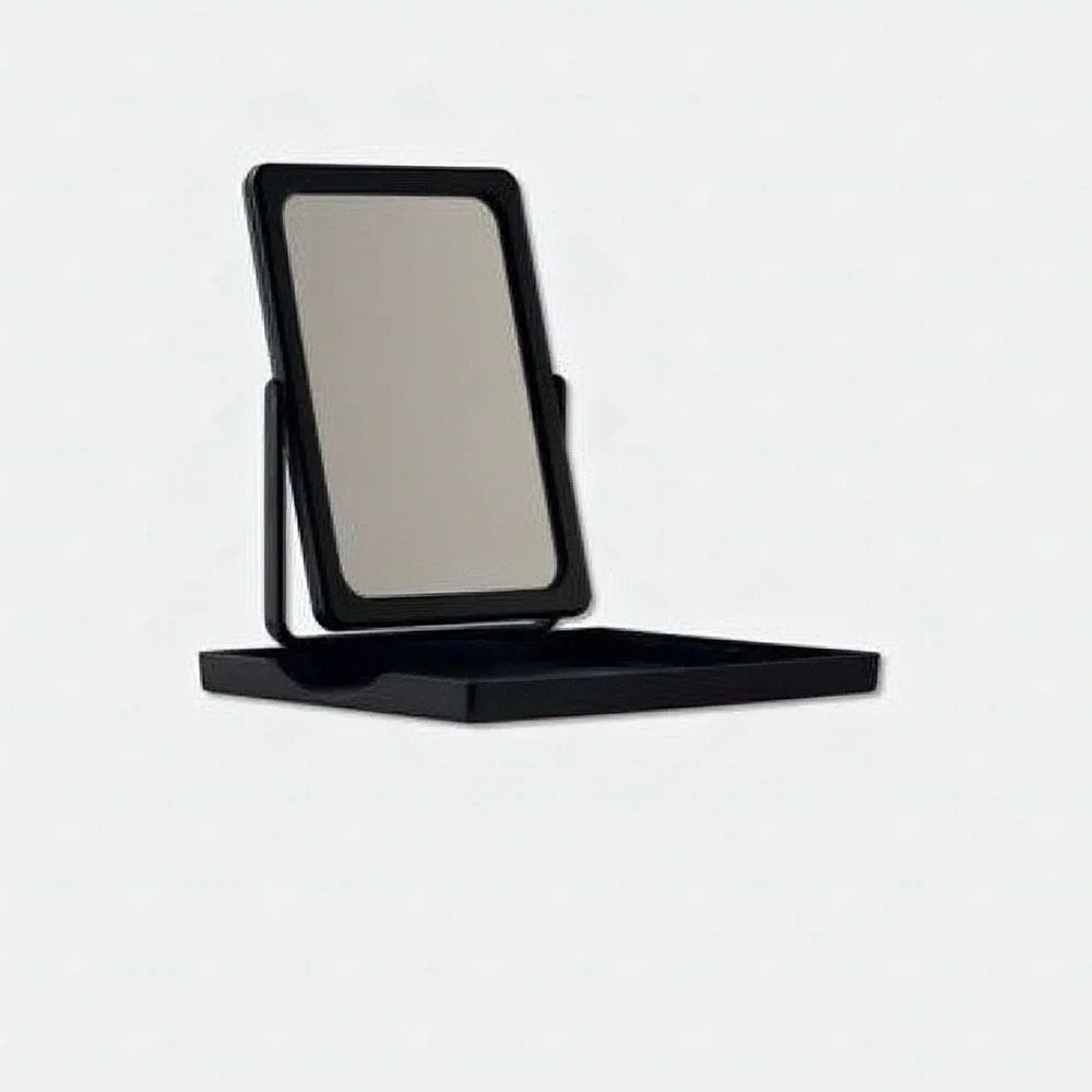 MARY KAY Portable Stand-Up Makeup Mirror Black Travel Tray Folding Vanity Mirror